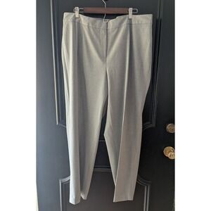 Talbots Stretch Light Grey Pleated Dress Pants Trousers Women's Sz 20W Office